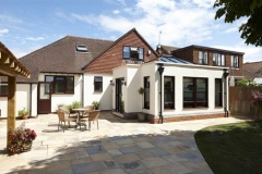 Black-Brown-windows-in-contemporary-bungalow